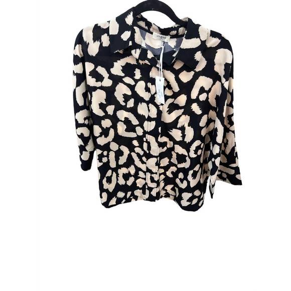 Umgee Mixed Print Button Front Top main image 1